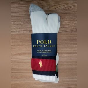 Polo by Ralph Lauren Men's Red and Black Striped 5Pair Socks (Assortment)